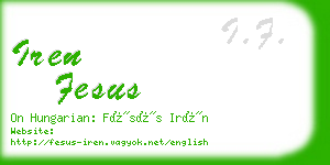 iren fesus business card